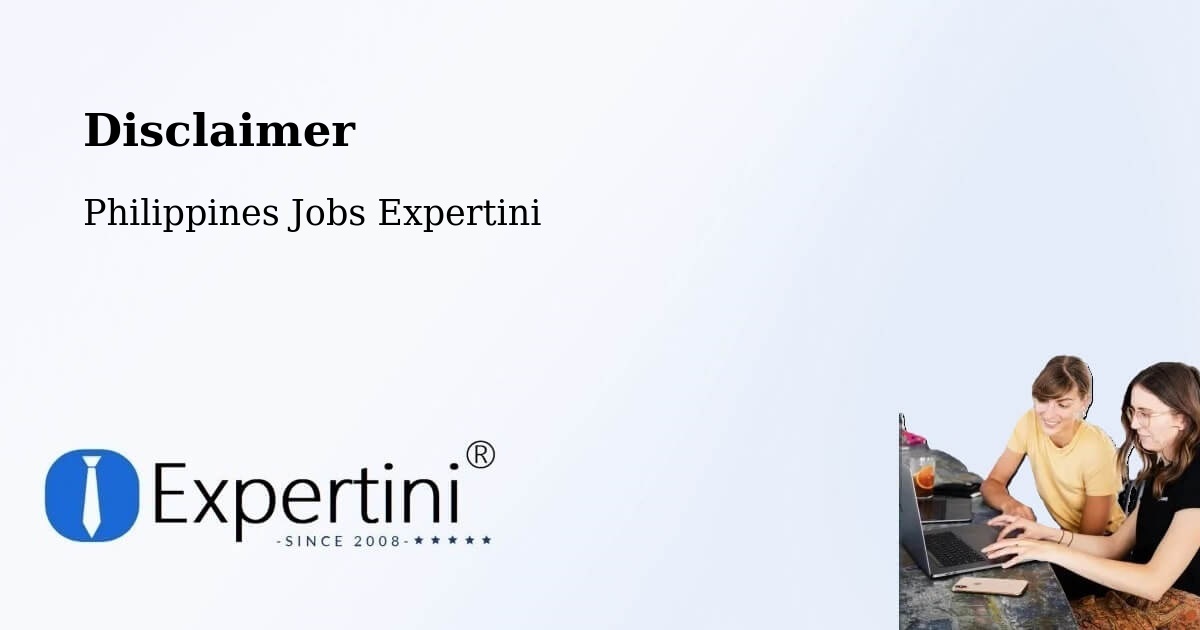 Disclaimer – Linao - Philippines Jobs Expertini